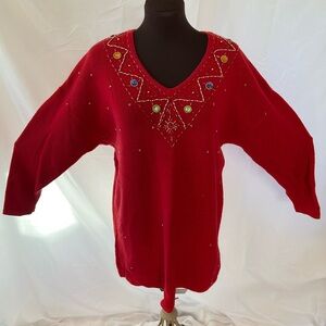 Vintage holiday sweater, heavy knit. Women’s size xl